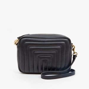 Clare V quilted black Napa crossbody or clutch